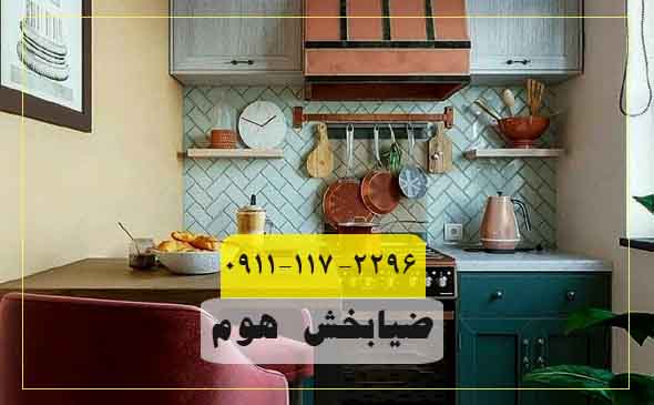 کاشی مترویی آبی دست ساز