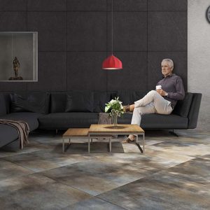 کاشی کف ترافیکی سانست رستیک گلدیس با بافت رستیک و رنگ گرم مناسب برای خانه