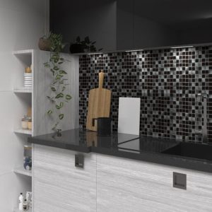 کاشی بین کابینتی مشکی 11